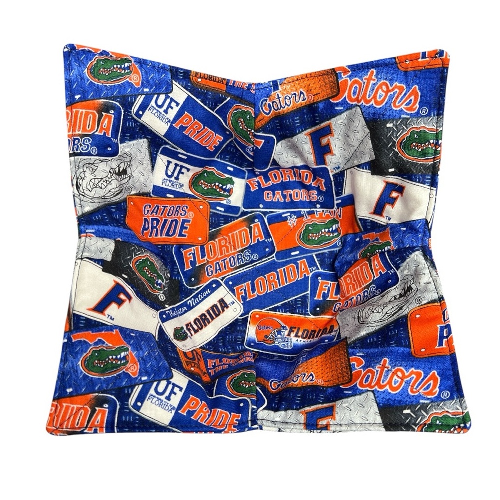 Hand Crafted Florida Gators Bowl Cozy Reversible Microwavable NCAA Team Fan Gift